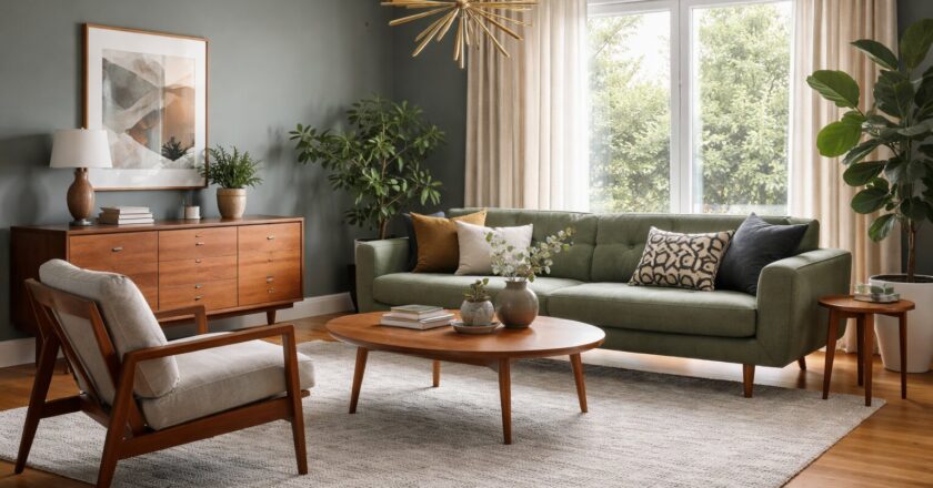 Mid century modern inrichting als basis voor een tijdloos en warm interieur