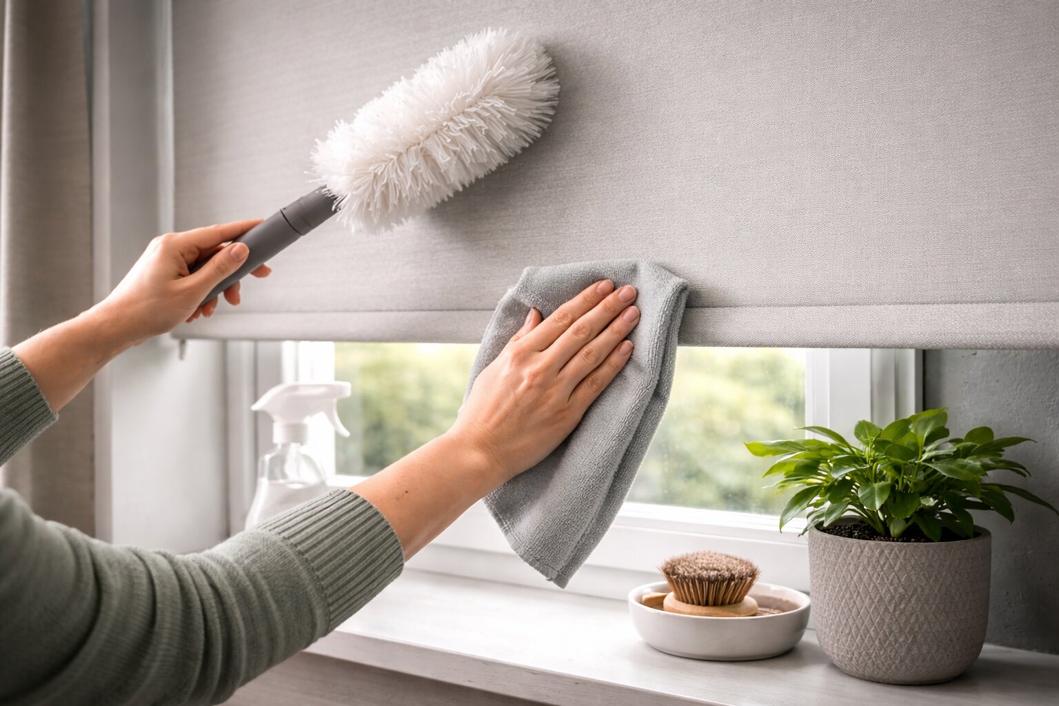 rolgordijnen reinigen, rolgordijnen