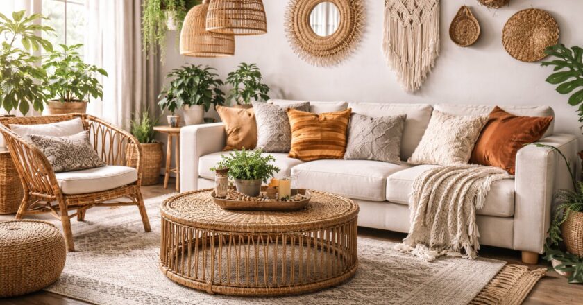 Een bohemian style woonkamer inrichten met warmte, kleur en persoonlijkheid