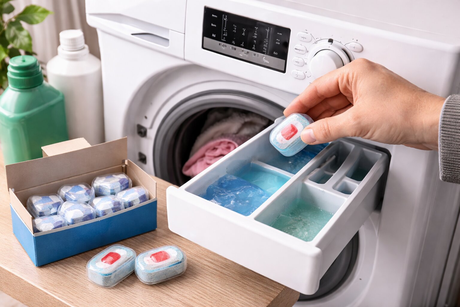 vaatwastablet voor wasmachine, vaatwastablet