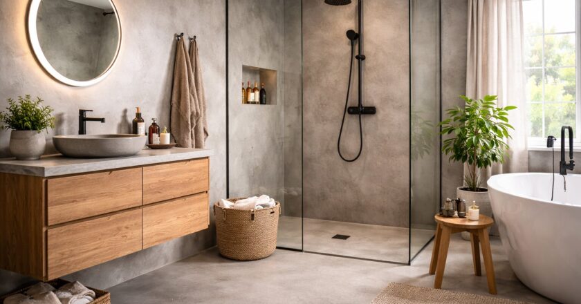 Microcement in de badkamer: strak, naadloos en verrassend veelzijdig