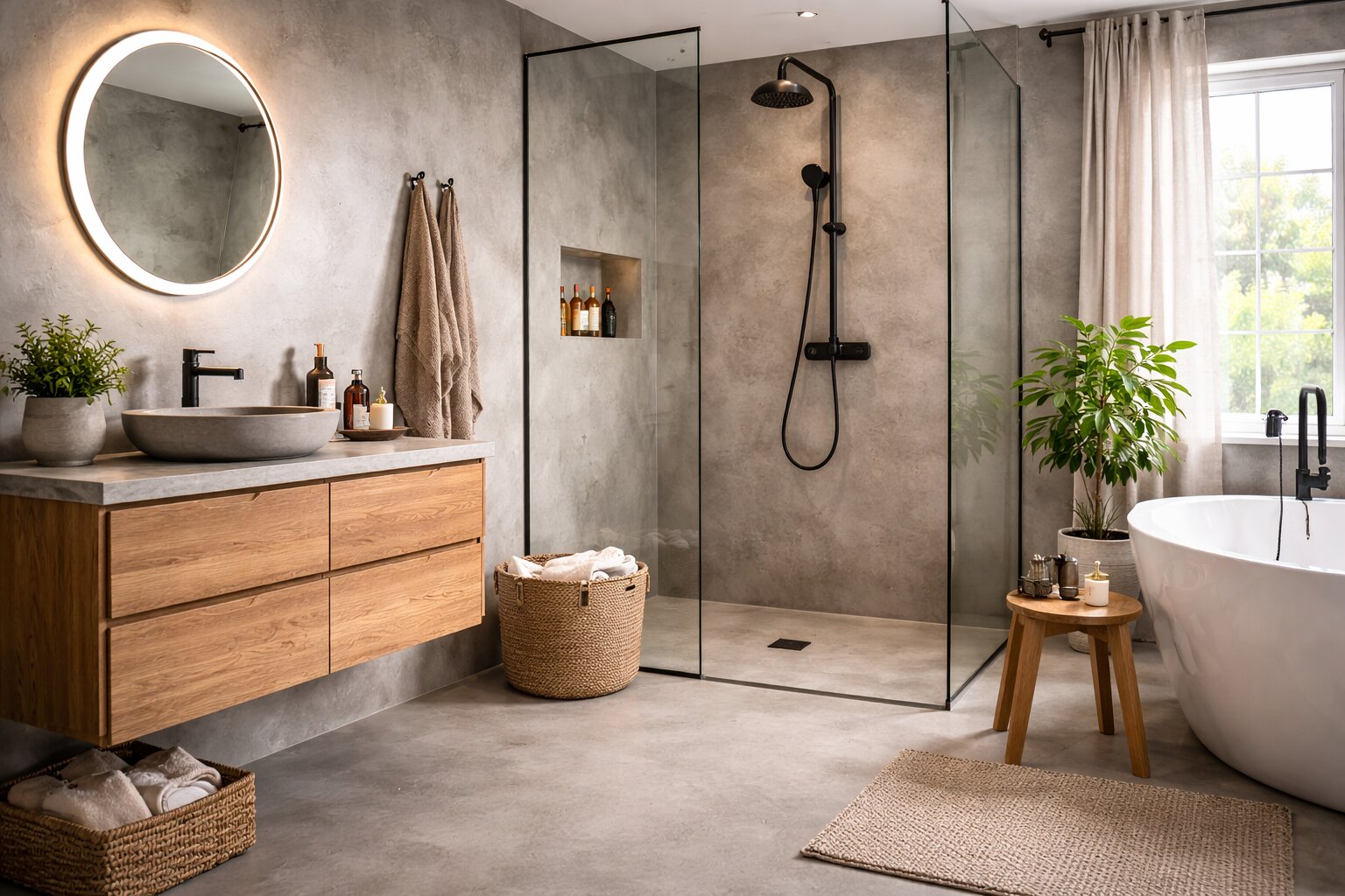 microcement badkamer, microcement