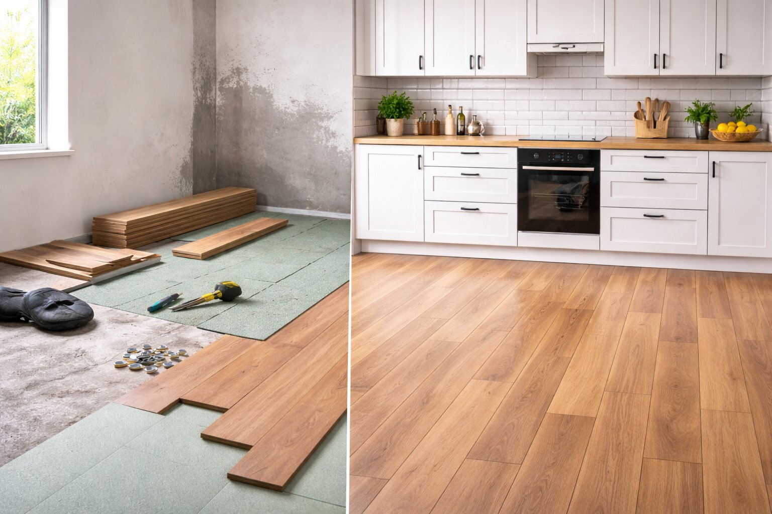 eerst vloer of eerst keuken