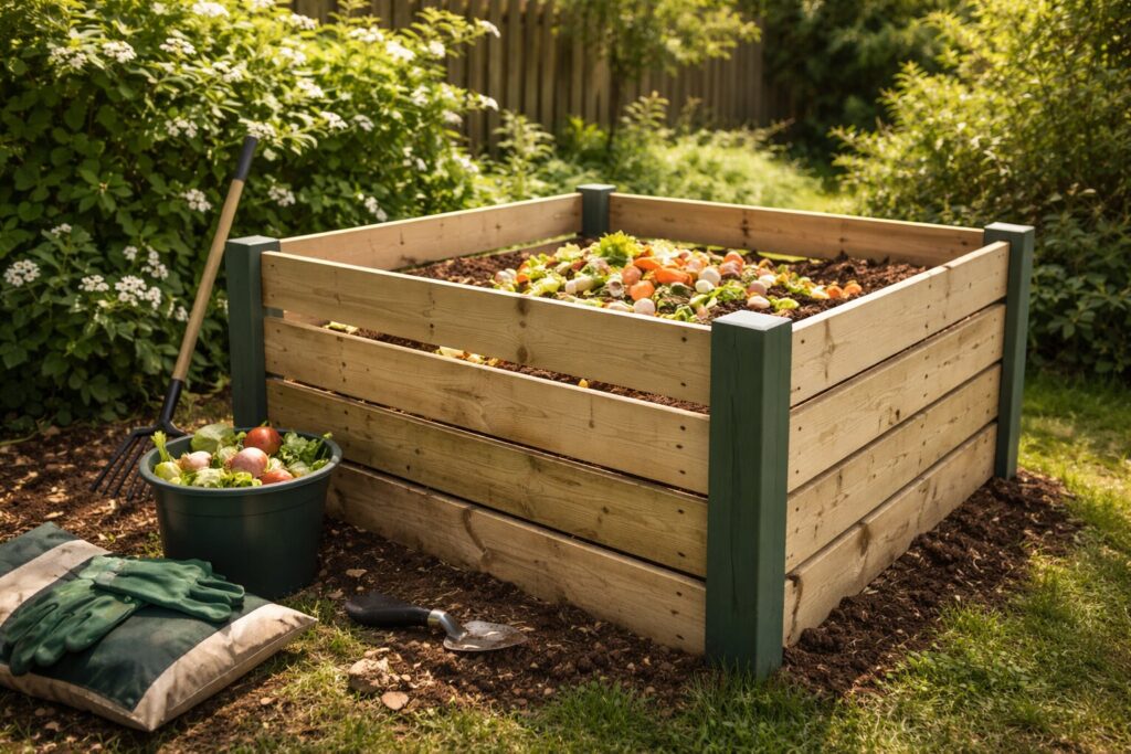Zelf een compostbak maken voor een duurzamere en groenere tuin